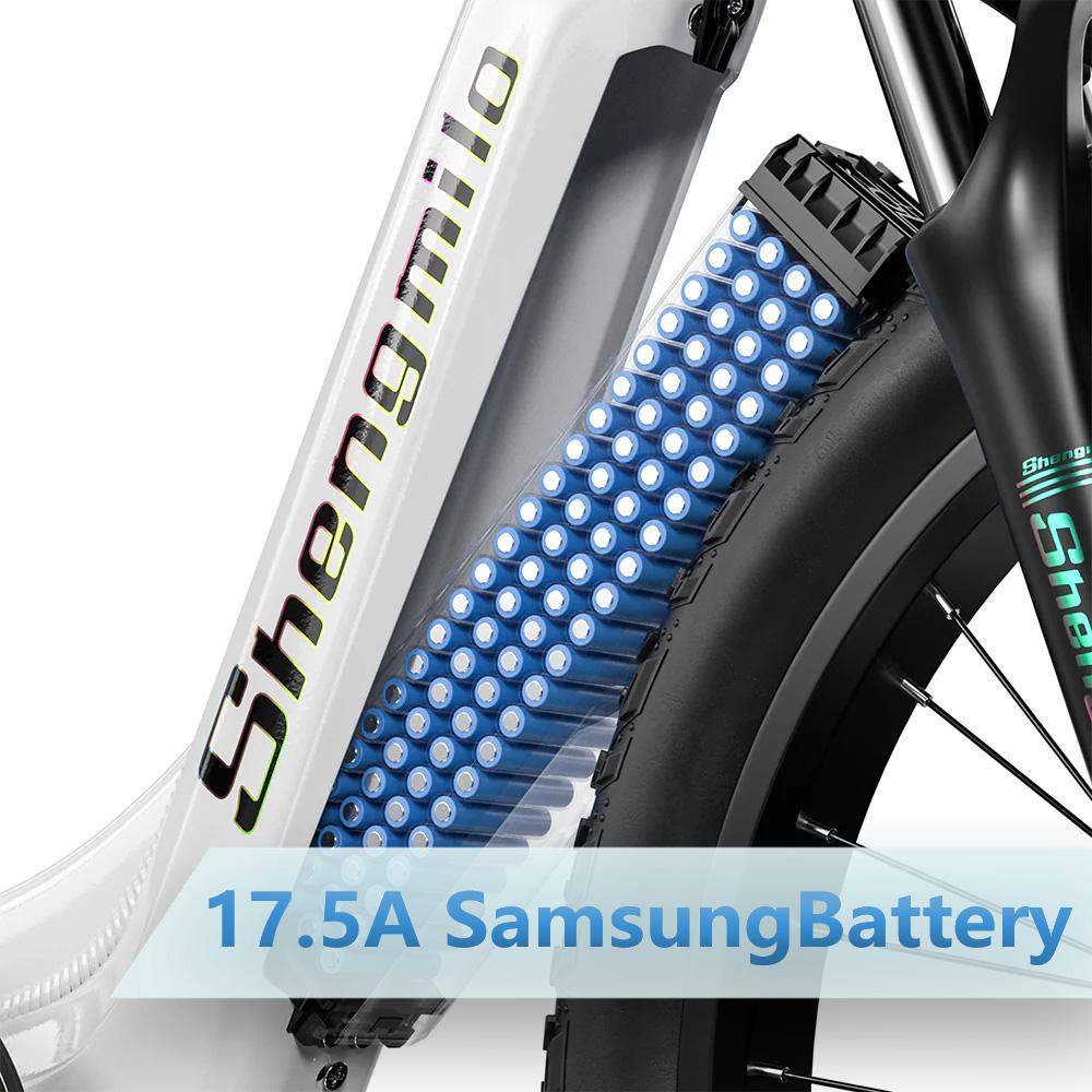 Shengmilo MX06 26" Fat Tire E-Bike with Bafang 1000W Motor, Samsung 48V 17.5Ah Battery, Shimano 7-Speed, 42KM/H Top Speed, 80Nm Torque, 90KM PAS Range