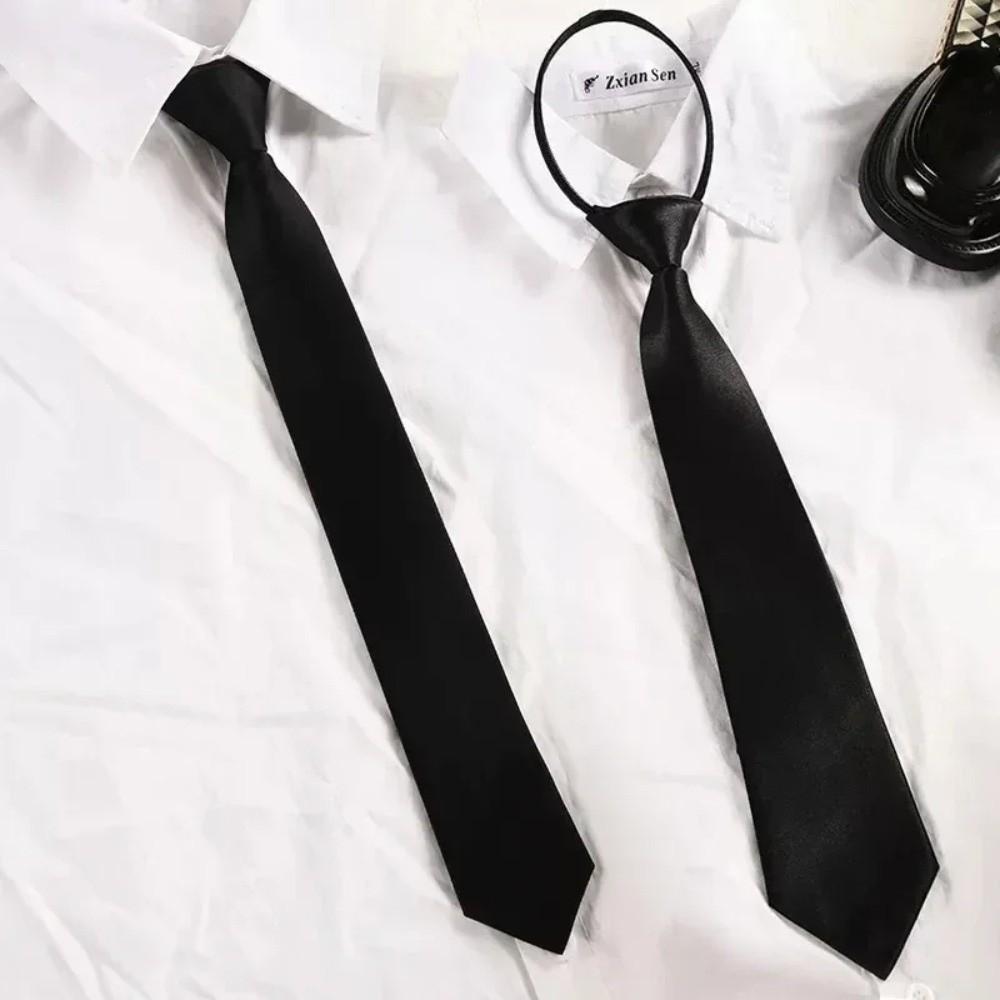 Clip on Zipper Tie Unisex Suit Zipper Neckties New Uniform Neck Tie For Men Women