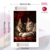 American Shorthair cat and roses Pattern  3pcs 100% Round Full Drill 5D DIY Diamond Painting Embroidery Cross Stitch Rhinestone Décor
