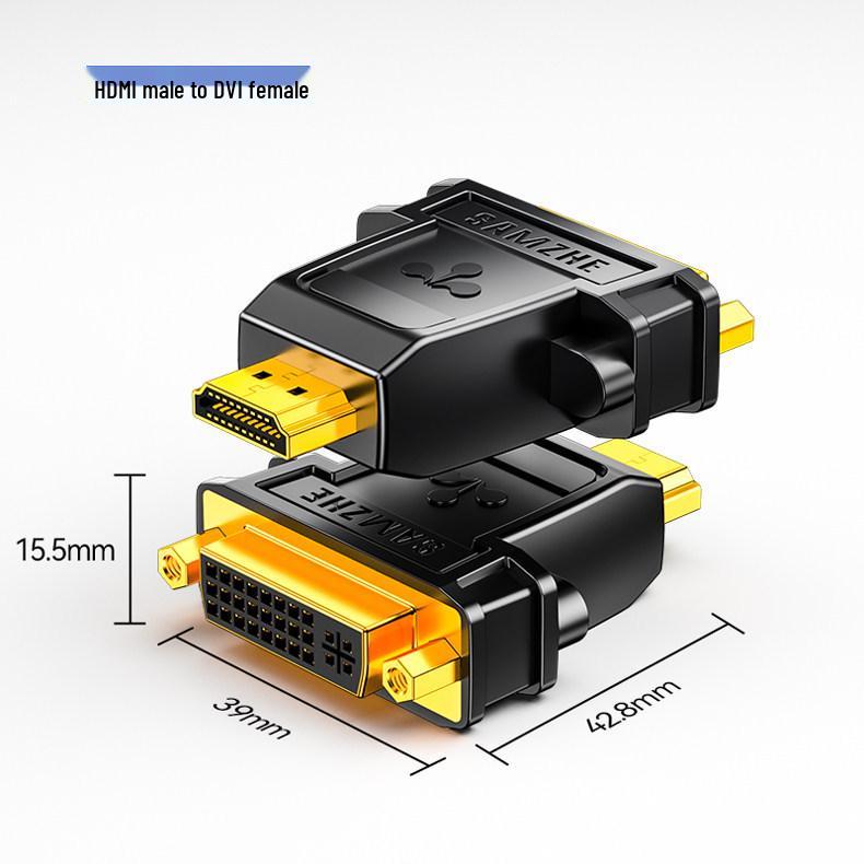 Адаптер Shan Ze DVI на HDMI (мама) - Конвертер интерфейса дисплея высокого разрешения для видеокарт компьютера