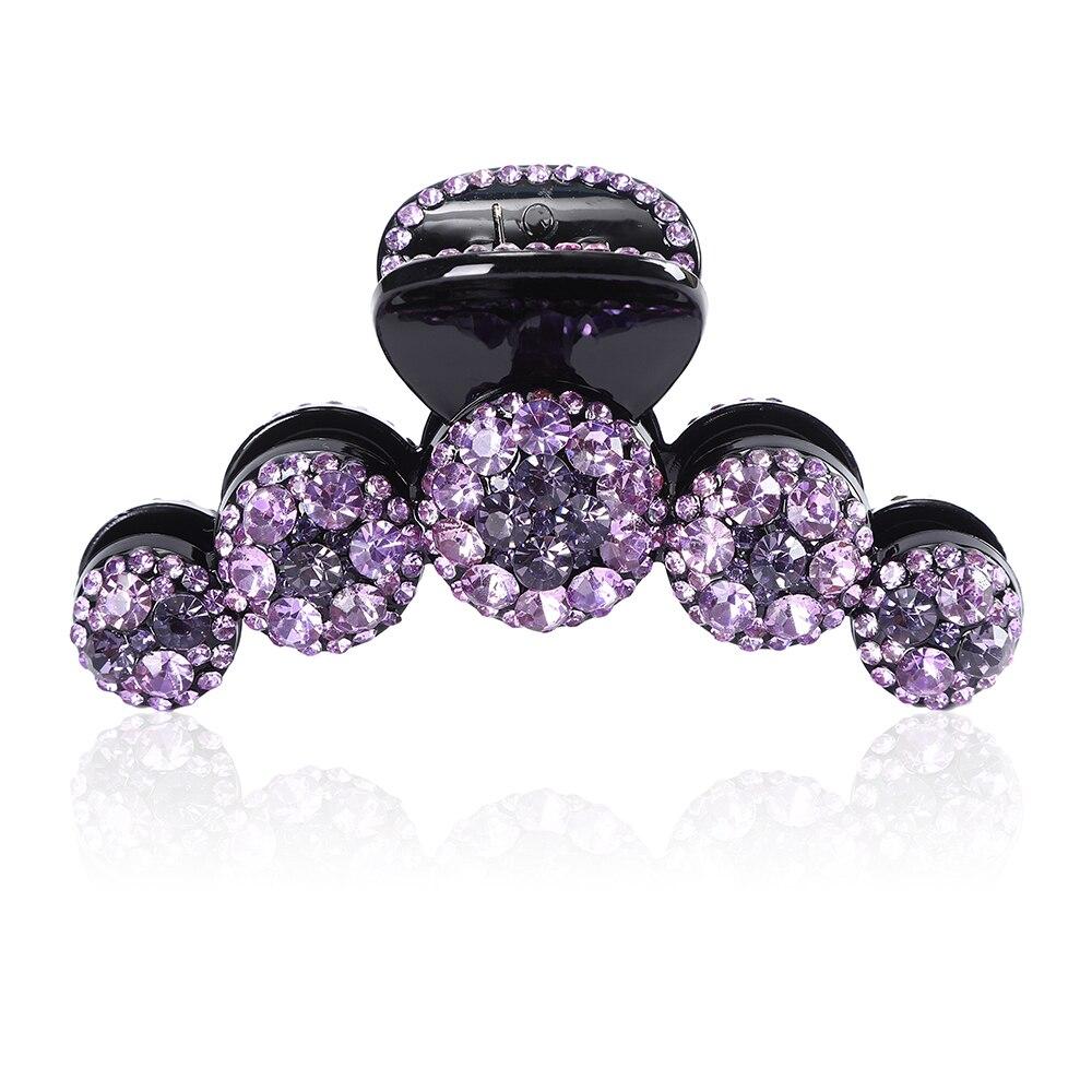 Women Big Rhinestone Hair Claws Crab Hairpins Crystal Hair Clips Barrettes Ponytail Hair Accessories