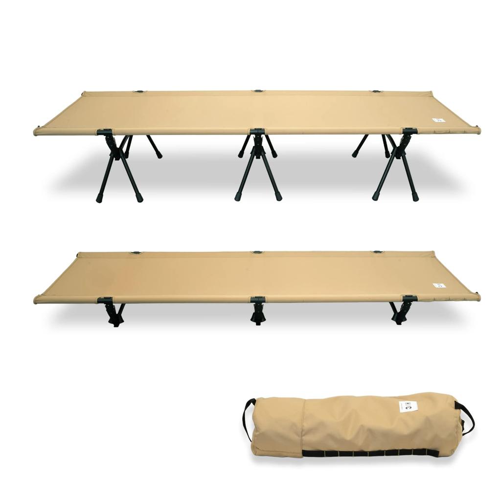 HOTEL CAMPS 2WAY Folding Cot Foldable Cot Switchable Hc-ct001 High/Low (Coyote Tan)