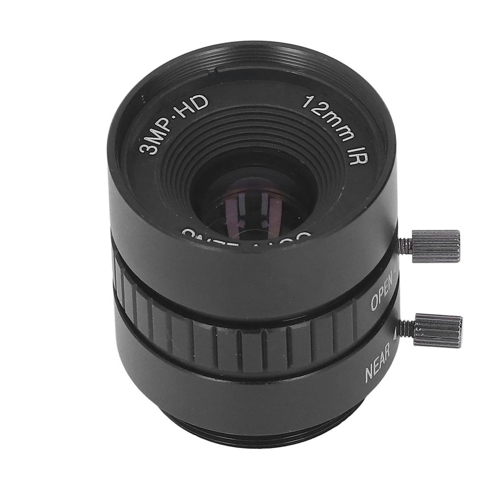 CS Mount Lens Wide Angle Prime Lens 3MP Manual Iris Lens 12mm Focal Length for Surveillance Camera