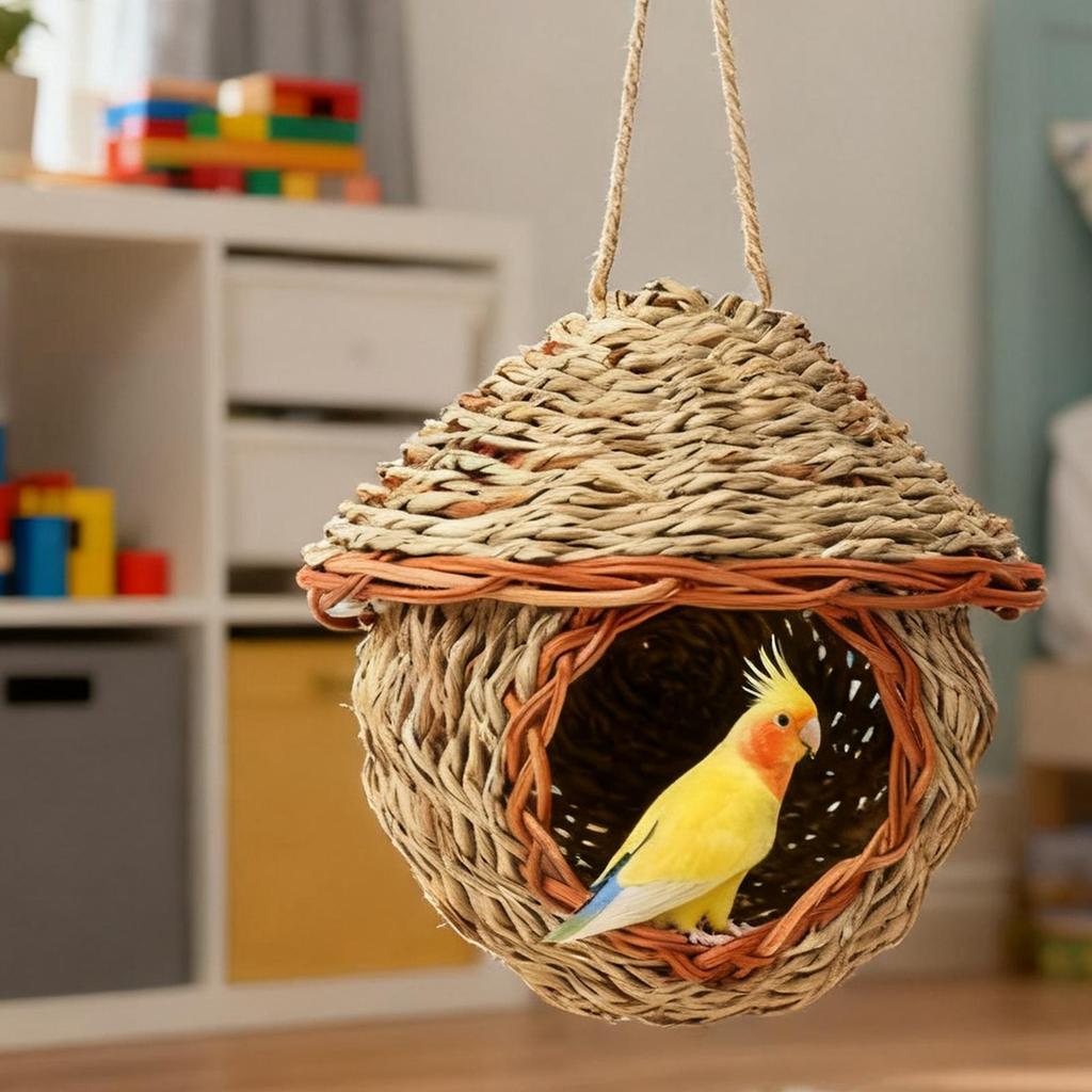 Hummingbird House Outdoor Garden Decoration Birdhouses Hut Bird Nesting House For Sparrow Parakeet Parrot Cockatiel Finch Canary