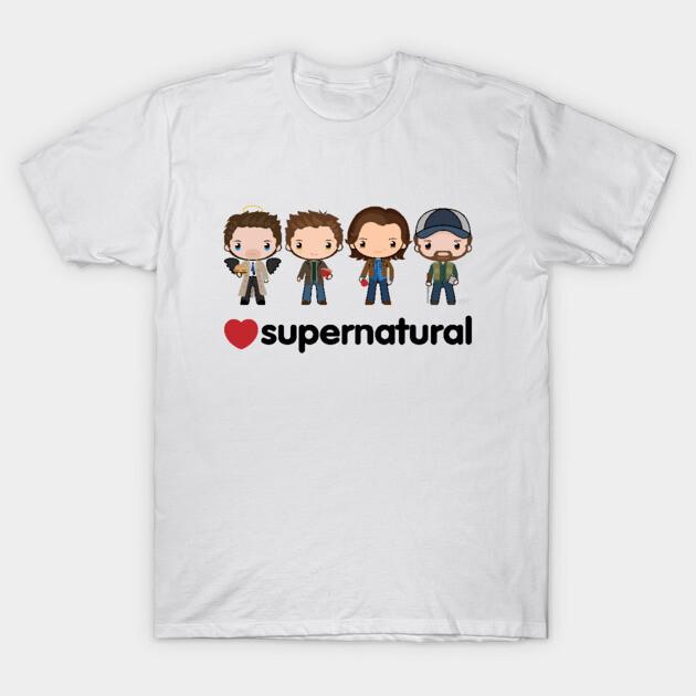 Asian Size Cotton Unisex Tshirt Print T-shirt Love Supernatural 2 T-shirt No-Cut Print Regular Fit
