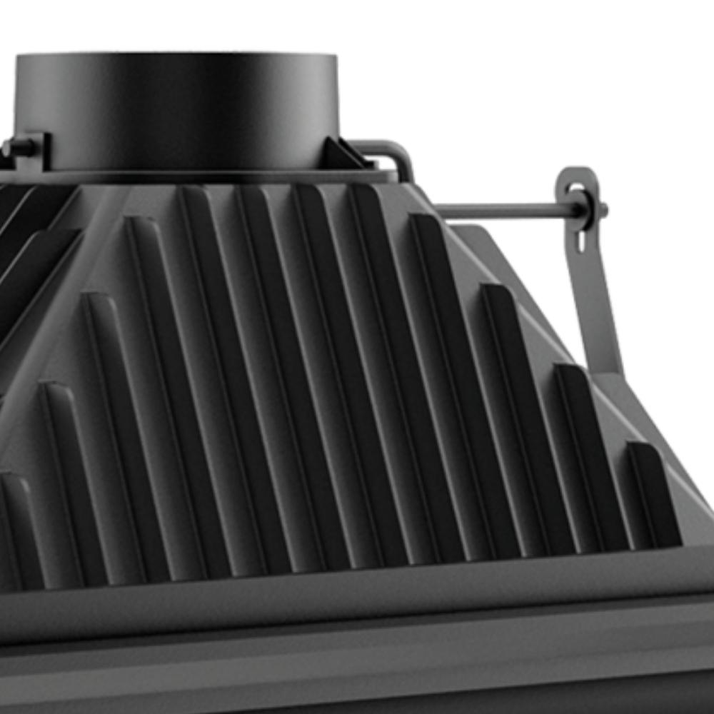 Fireplace Insert KRATKI Maja 8kW Ø200 Cast Iron Inlet External Chimney Set