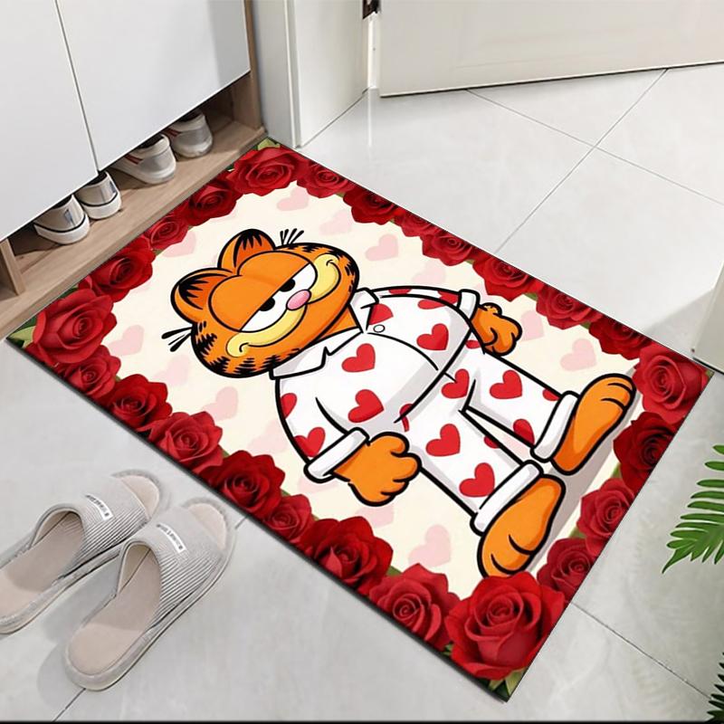 Garfield Printed Carpet, for Office Chair Living Room Bedroom Kitchen Room Decor Gifts.
