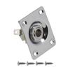 FLEOR 1/4" 6.35мм Выходной Jack Гнездо Jack Plate для Электрогитары, Серебристый/Черный на Выбор