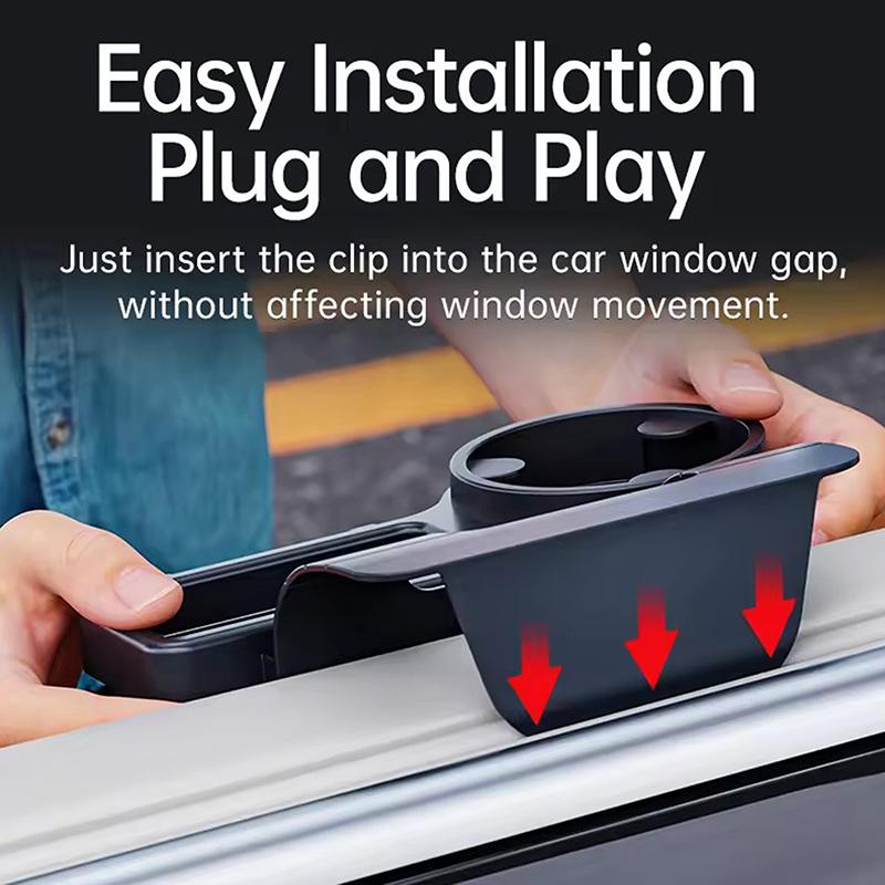 4-в-1 Подставка для стакана в автомобиль, держатель для телефона, поднос-крепление, боковой карман для хранения на дверь/окно, органайзер-подвеска, аксессуары для интерьера автомобиля