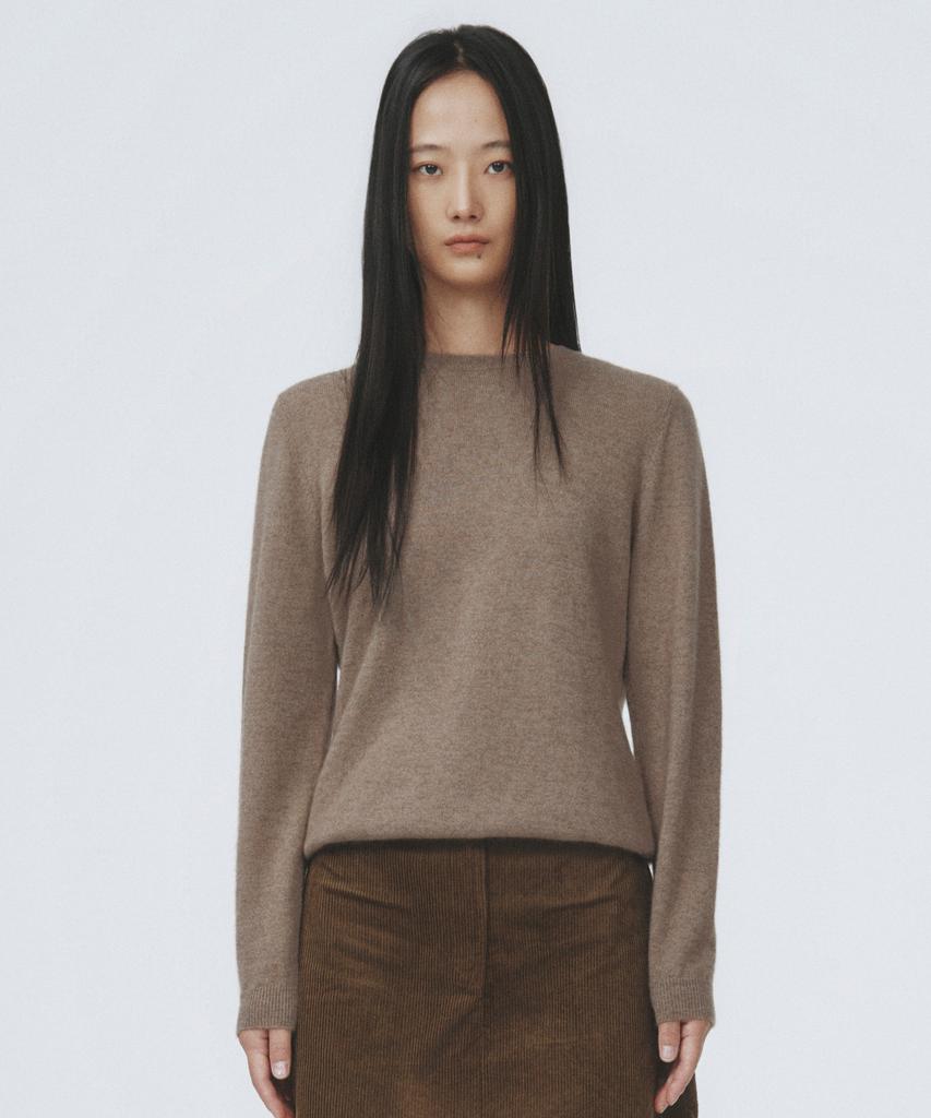Eleuheuseu 100% Cashmere Round Neck Basic Women'S Top (6 Types - Select 1)