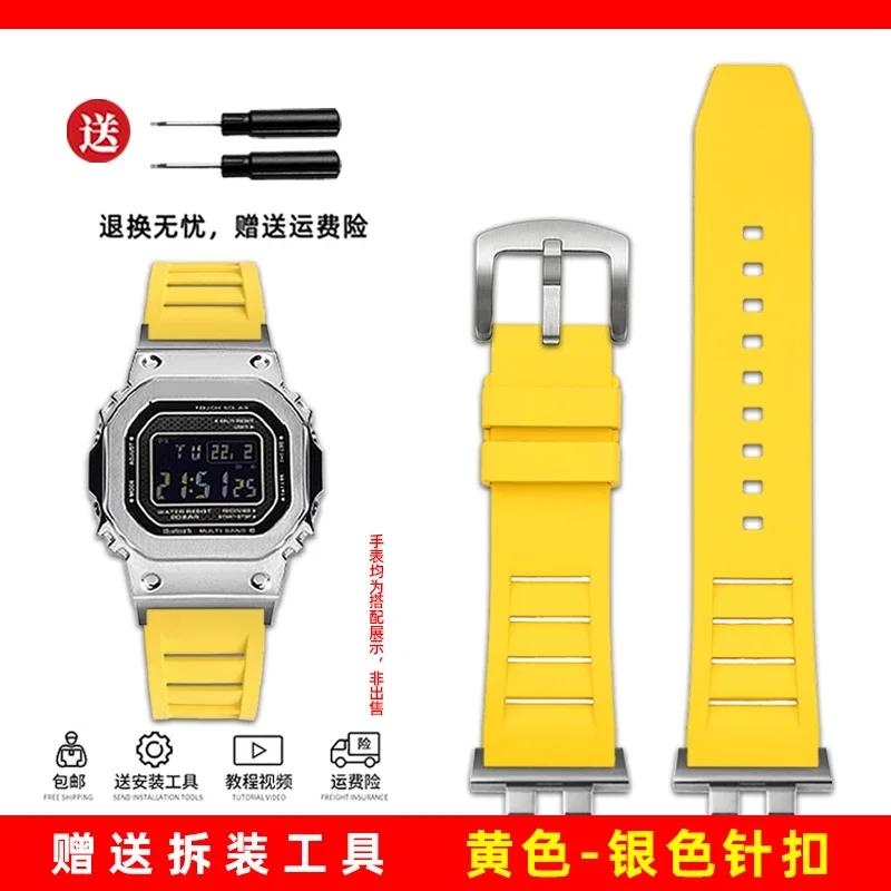 Ремешок для Casio G-Shock GMW-B5000 GM-B2100 GMB2100 GMC-B2100 MRG-B2100D фторкаучуковый ремешок для часов звеньевой Запасной браслет