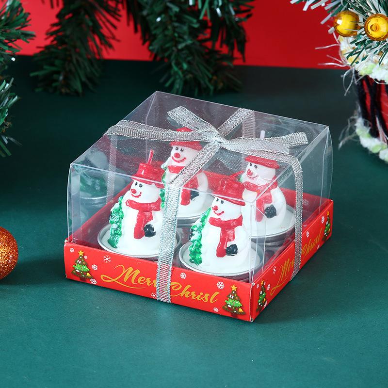 New Christmas Candle Set Souvenir Venue Decoration Small Ornaments Atmosphere Candle Light Small Gift