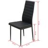 5 Piece Dining Set Dining Table with Chairs Black