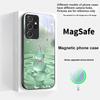 Градиентный розовый тыква для Samsung S25 S25 Edge S25Ultra S8 9 10 20 S21 Pro 22 Plus S23 FE S24 Ultra Magsafe стеклянный чехол для телефона