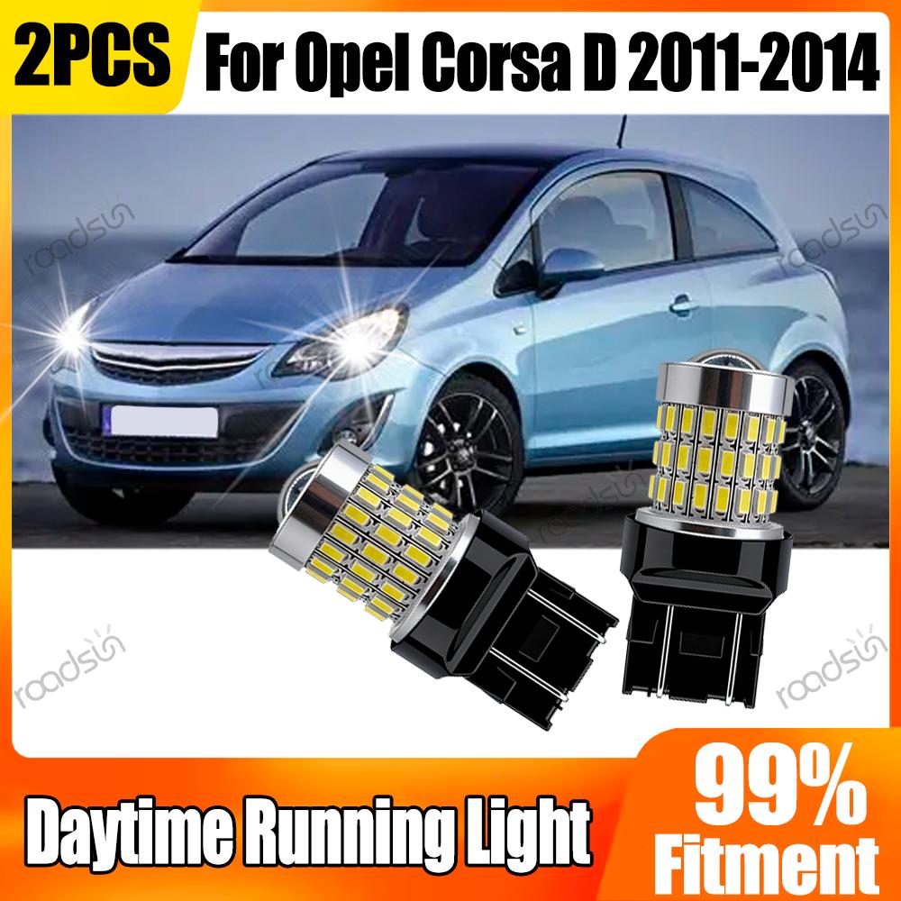2PCS 7443 Projector Lens Light Canbus LED Daytime Running Light DRL 12V 24V For Opel Corsa D 2011 2012 2013 2014 Super Bright Dome Lights 6
