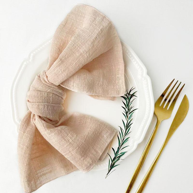 10 шт. марлевых салфеток ручной работы 30X30 см, хлопчатобумажные салфетки, салфетки из марли, столовые полотенца для свадебной вечеринки, детского душа