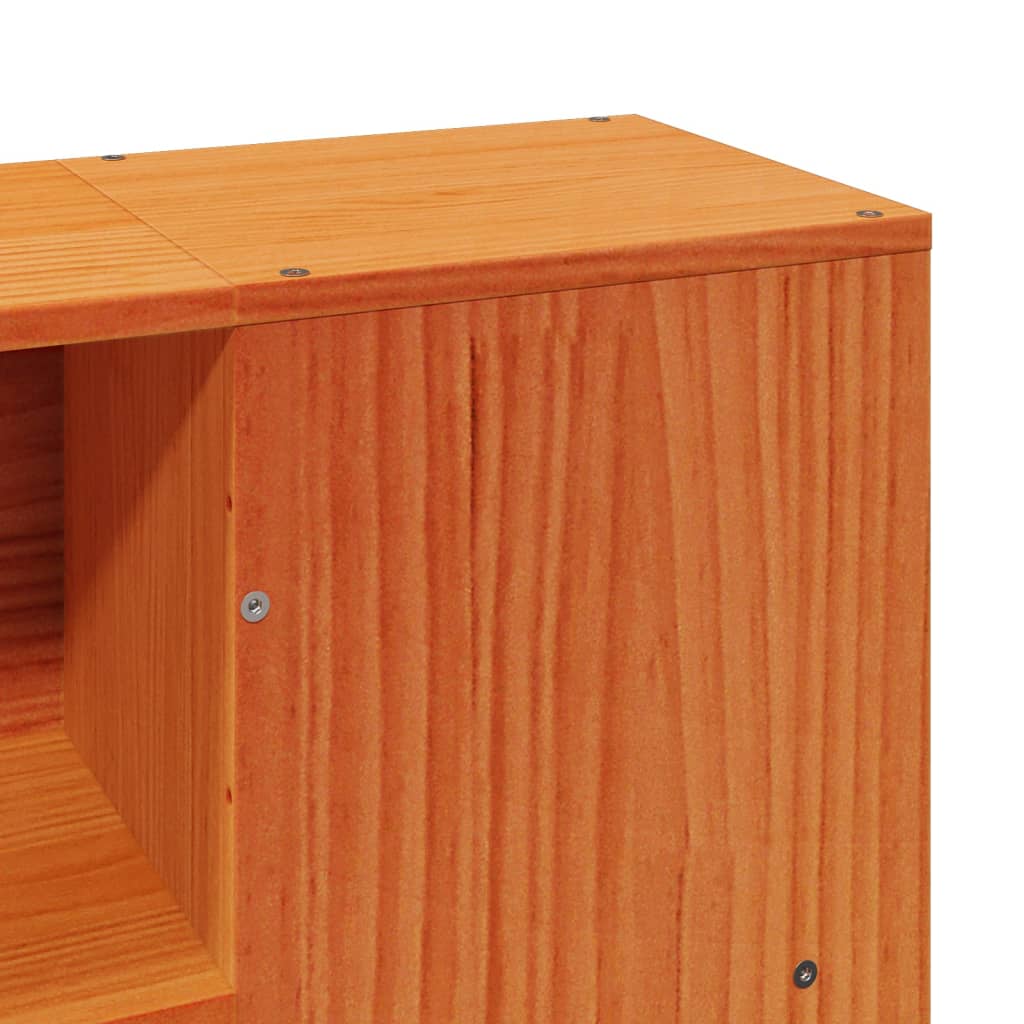 Solid Wood Bed without Mattress Wax Brown 140 x 190 cm Pine Wood