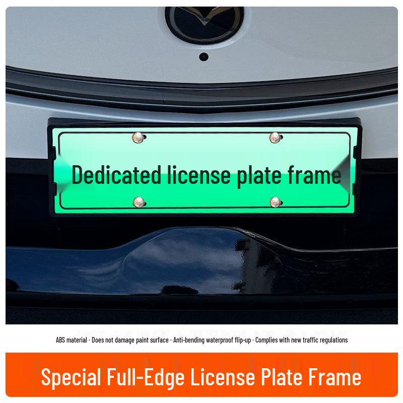 2025 Mazda EZ60 New Energy Vehicle Full-Coverage License Plate Frame, Green Plate Compatible.