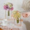 Искусственные розы Искусственные цветы для украшения Искусственный букет Шелковые композиции Настольный центральный элемент для вазы Торт Топпер Свадебный детский душ