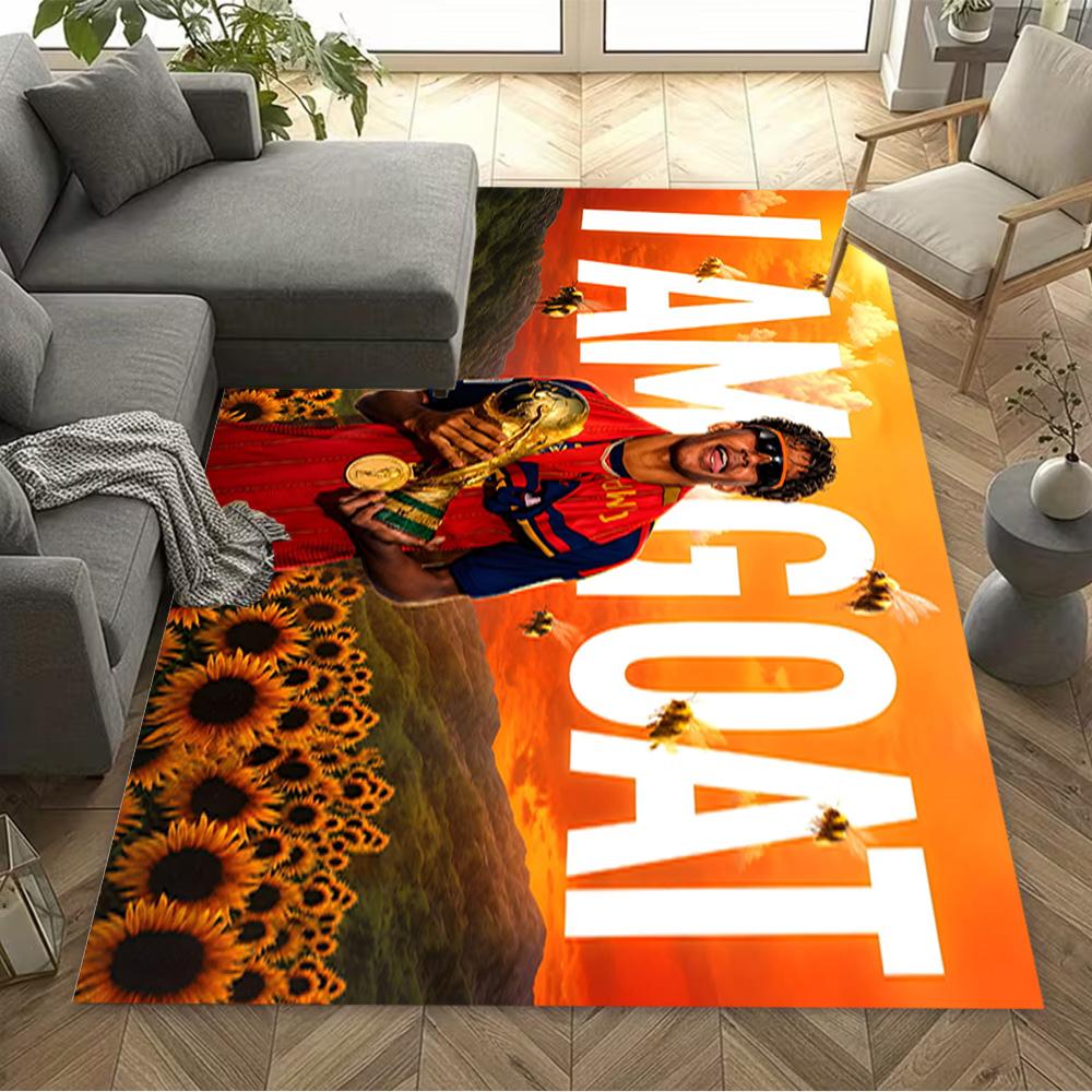 Lamine Yamal's Spain Football Legend Carpet Perfect for Bedrooms Dining Room Dormitory Outdoor Antislip Carpet Anime Office Decor Best for Christmas