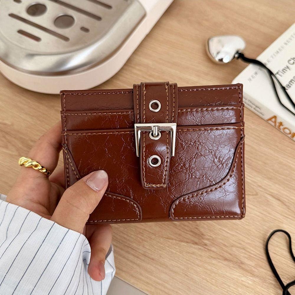 Purse Women Short Wallet Korean Style Coin Pouch Retro Card Bag Card Storage Bag