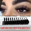 Black, Single, Grafted False Eyelashes, Thickness of 0.05/0.07/0.10/0.15/0.20mm, Length of 8-25mm, Natural  Prolonged. Make Up
