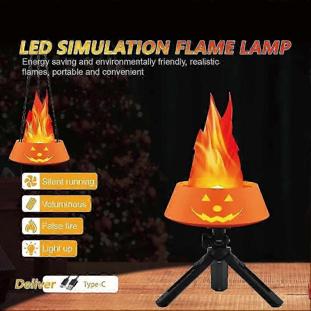 LED Fake Flame Lamp 3D Fire Flame Light Electronic Night Light Prop Simulated Flame Lamp Realistic Silk Flame Effect