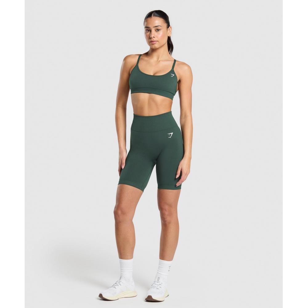 Gymshark Vital бесшовные шорты 7 дюймов Woodland Green Marl B1b1p Ebtf