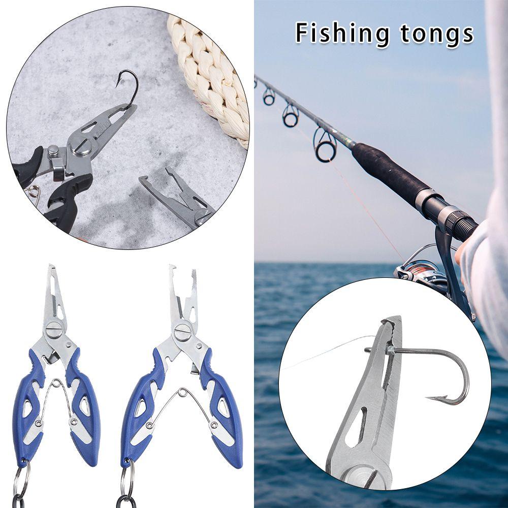 Multi-function with Lanyard Fishing Pliers Hook Removers Stainless Steel Scissor Bait Line Cutter