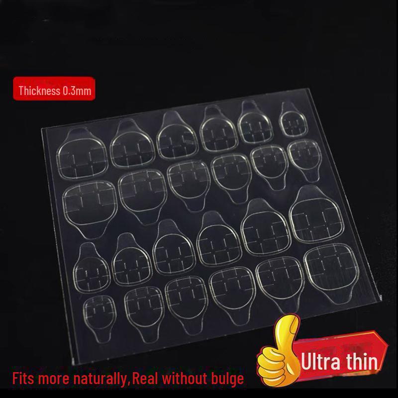 "High Viscosity Double-Sided Jelly Glue Nail Stickers – Durable, Removable, and Perfect for Holiday Wear"