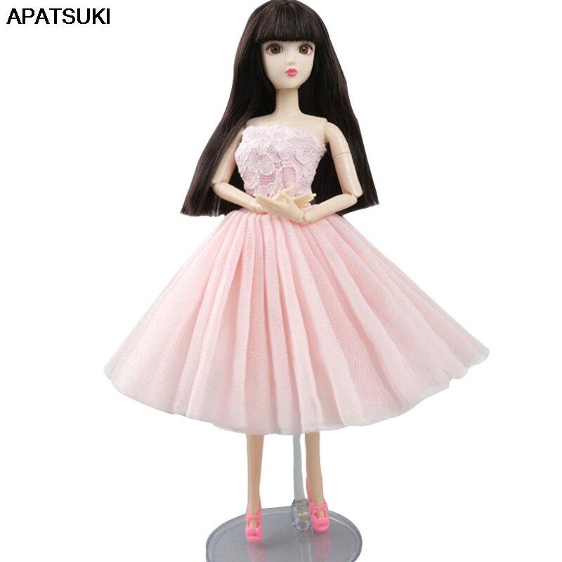 Розовое короткое балетное платье для куклы Барби, одежда, вечернее платье, наряды, наряды для кукол Барби 1/6, аксессуары для кукол BJD, игрушки