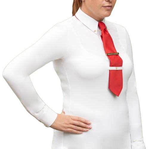 Supreme Products Женская/женская рубашка Champion Show Rider с застежкой-молнией и длинными рукавами для соревнований