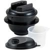 Kakusei Microwave Rice Cooker with Binchotan Charcoal and Chibi Kuro-chan Rice Washer Plus