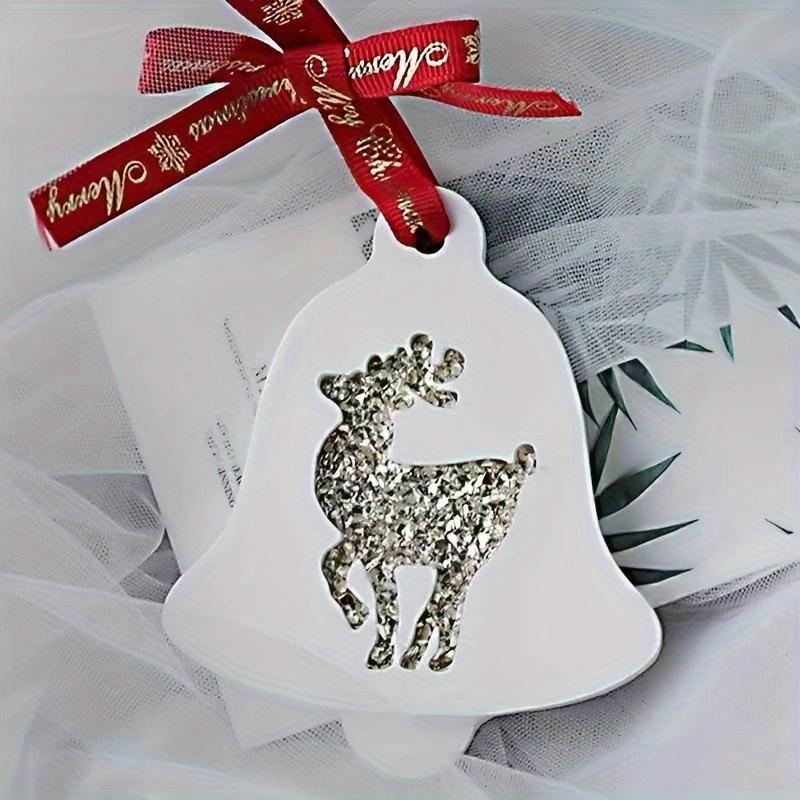 Variety Perforated Christmas Tree Snowflake Elk Bell Scented Gypsum Diffuser Tags Christmas Pendants Epoxy Resin Molds for