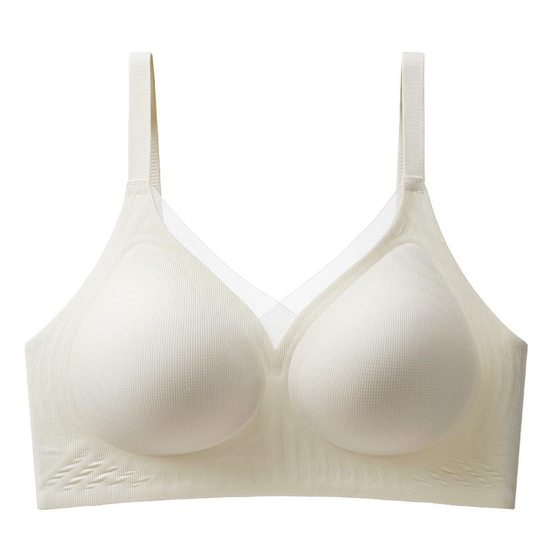 Jelly soft support seamless underwear women's summer thin collection breast anti-sagging comfortable no steel ring bra