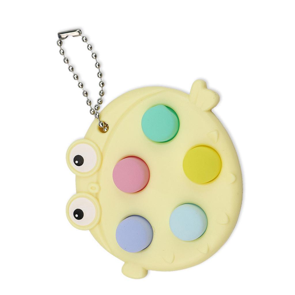 Мультяшная игрушка в форме рыбы, игрушка для нажатия на пузырь, брелок, удерживающий сенсорную игрушку, игрушка для сброса давления, мини-гаджет, забавный подарок