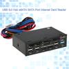 GSE Multi-Function USB 3.0 Hub eSATA SATA Port Internal Card Reader PC Dashboard Media Front Panel Audio for SD MS CF TF M2 MMC Memory Cards Fits
