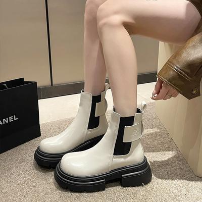 Зимние сапоги женские туфли на платформе с круглым носком-женские сабо Лолита резиновые щиколотки средние осенние рок