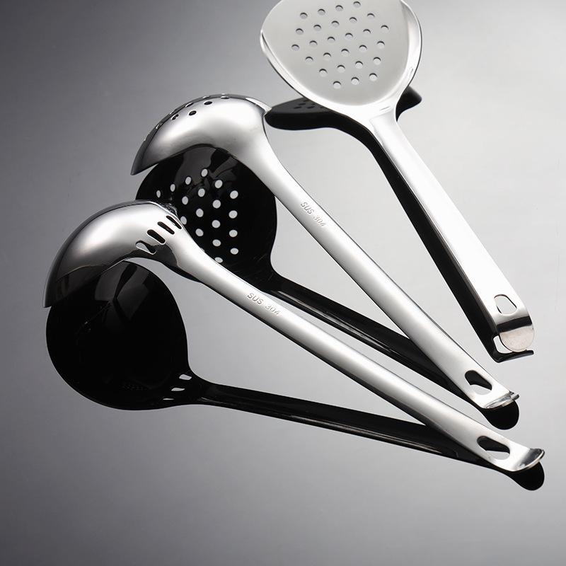 304 Stainless Steel Soup Shell Colander Household Hot Pot Spoon Small Cooking Shovel Hotel Distribution Spoon