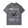 Men's 100% Cotton Crew Neck Short Sleeve T-Shirt, Cool Dirt Bike Motocross Graphic Print Casual Tees for Off-Road Motorcycle Enthusiasts, Breathable S