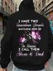Funny Memorial Style Men'S Hoodie I Have Two Guardian Angels - Mom And Dad In Heaven Design Everyday Wear for Sons And Daughters