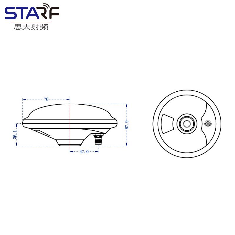 Mapping UM980 Driving Test Measurement Antenna RTK Differential GNSS Precision Agricultural Antenna