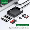 Greenlink 4-в-1 высокоскоростной USB 3.0 кард-ридер для SD/TF/CF, Android, Type-C и компьютеров