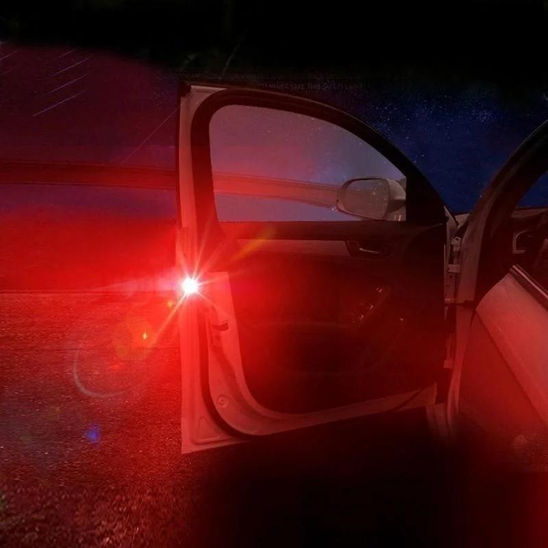 Car Door Safety Anti-collision Warning Light, Door Burst Light, LED Anti Rear End Sensing Light, Door Opening Light 2pcs