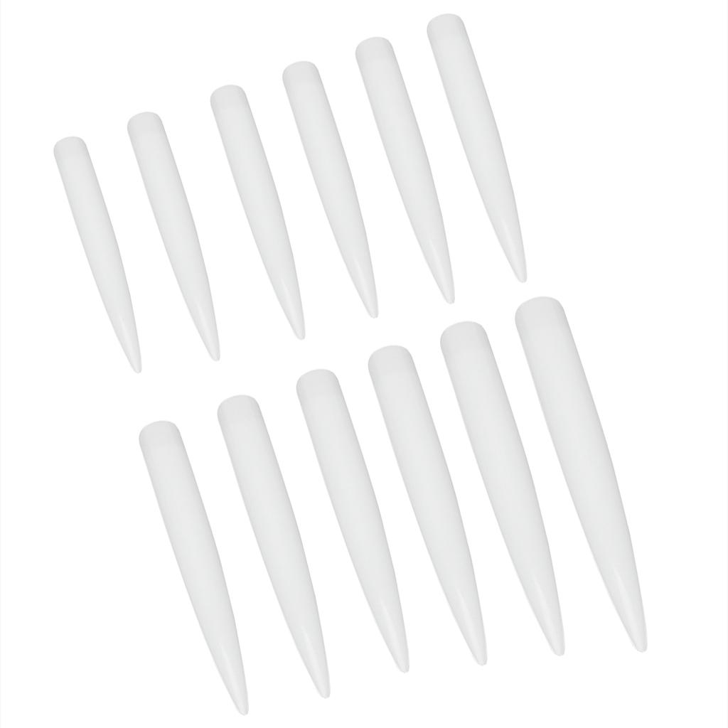 120 шт. Очень длинные типсы для ногтей, полное покрытие, стилет, искусственные ногти для нейл-арта, сделай сам, салон, натуральный цвет