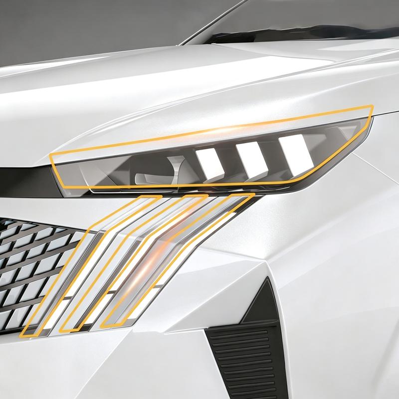 For Peugeot 3008 2024-2025 Headlight B Pillar Rearview TPU Transparent Protective Film PPF Sticker Anti-scratch Film