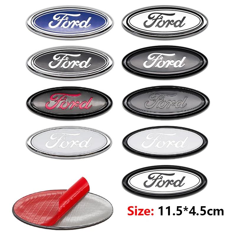 ABS Car Front Grille Rear Trunk Logo Emblem Stickers For Ford Focus Mondeo Edge Ecosport Ranger Fiesta Fusion Kuga Accessories XT4