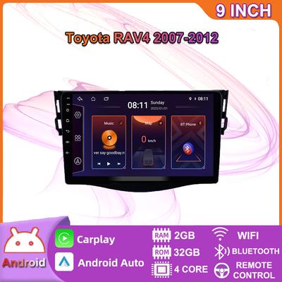 Android Carplay автомобильный радио мультимидиальный видеоплеер навигация GPS для Toyota RAV4 2007-2012 2din головное устройство 2 + 32 ГБ