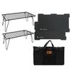 Field Rack Aluminum Top Plate Camping Rack Top Aluminum Top Matte Lightweight Racks 2 Top Plates [HIBARI] Set, Plate, Plate, Black, Stylish, (2 + Set)