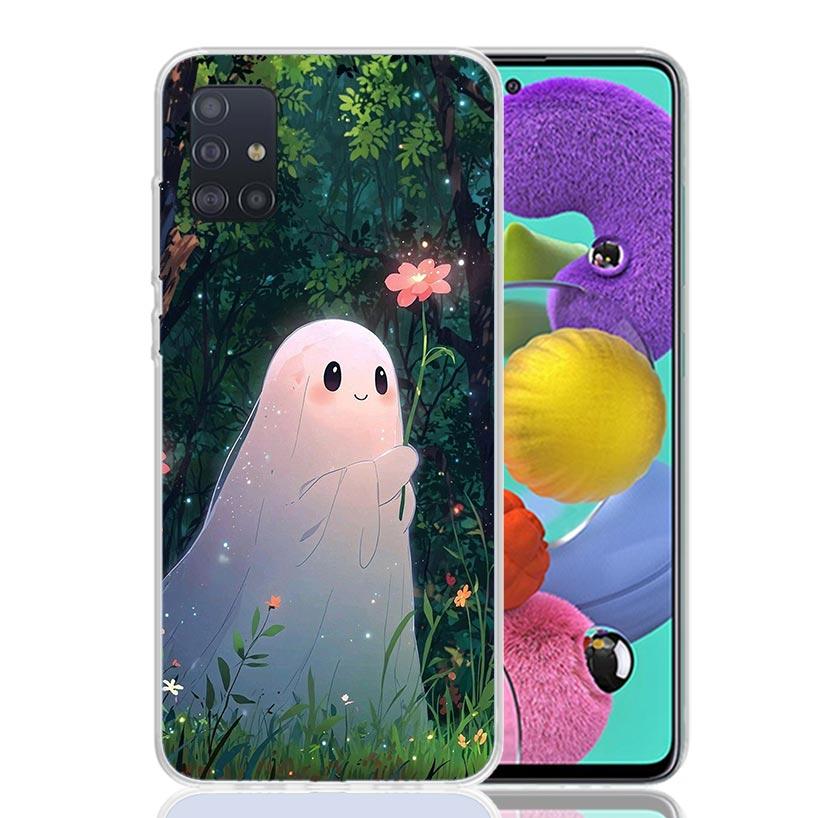 Милый Хэллоуинский Чехол-Призрак для Телефона Samsung Galaxy A52 A32 A22 A12 A02S A50S A30S A51 A31 AA71 Note 20 Ultra 10 S10 Plus Galaxy